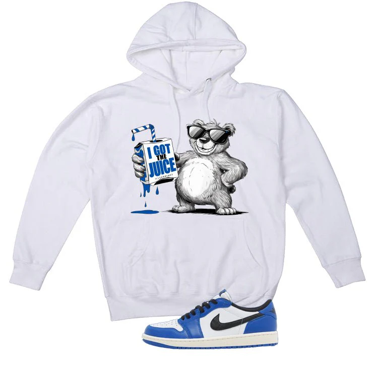 Air Jordan 1 Low OG Game Royal White T-Shirt (I got the juice)| illcurrency - Image 3
