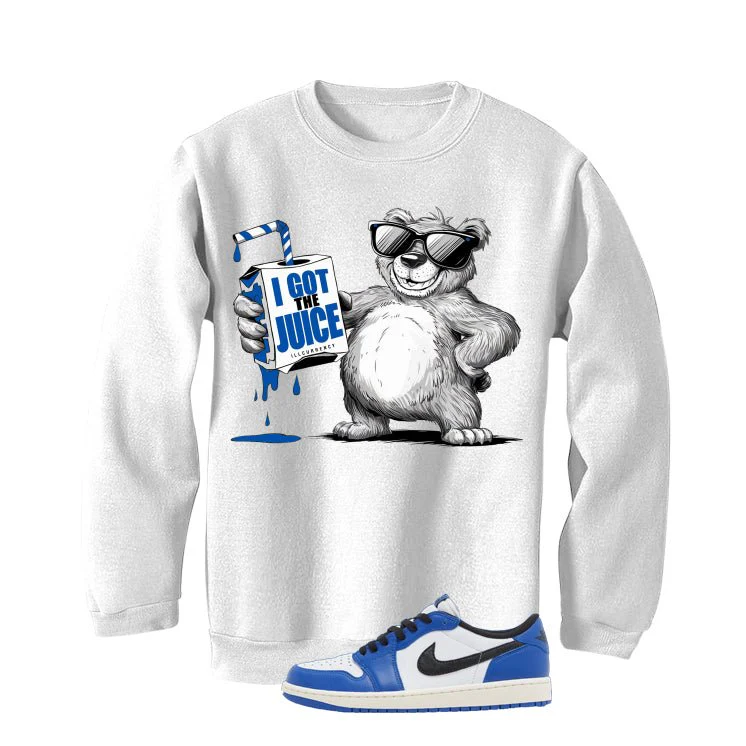 Air Jordan 1 Low OG Game Royal White T-Shirt (I got the juice)| illcurrency - Image 4