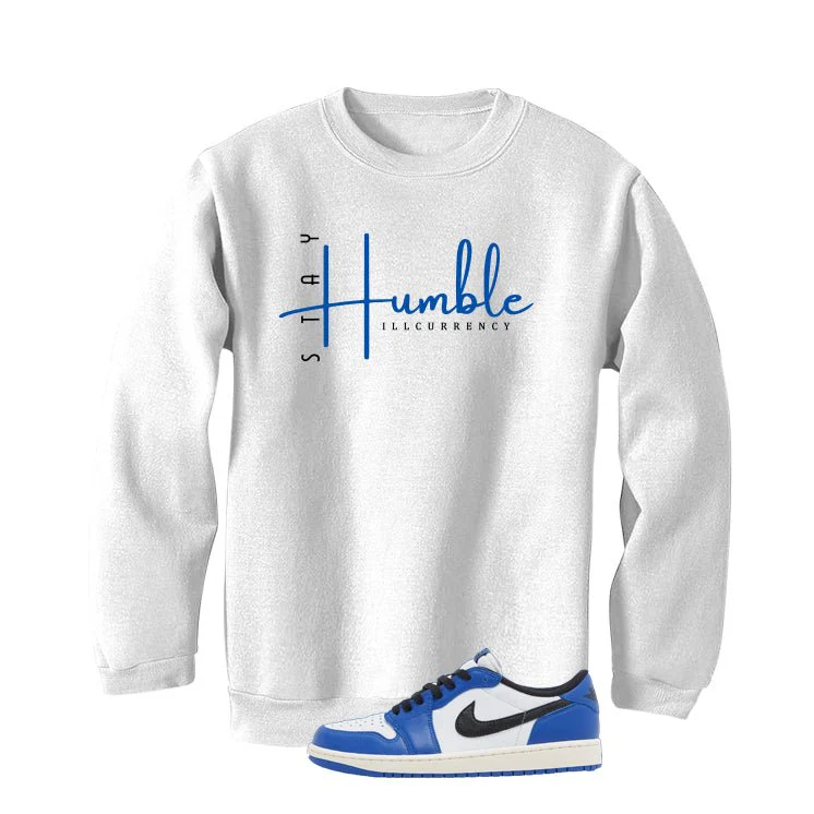 Air Jordan 1 Low OG Game Royal White T-Shirt (Stay Humble)| illcurrency - Image 4