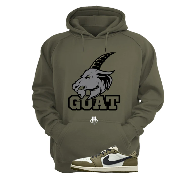 Air Jordan 1 Low OG Medium Olive Matching T-Shirt, Sweatshirts & Hoodies Military Green T-Shirt (Goat)| illcurrency - Image 3