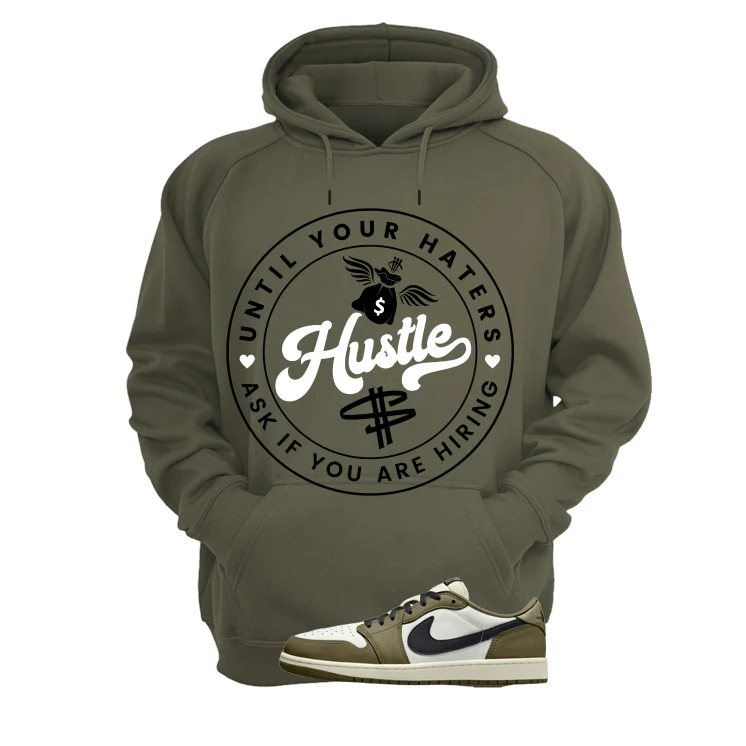 Air Jordan 1 Low OG Medium Olive Matching T-Shirt, Sweatshirts & Hoodies Military Green T-Shirt (Haters Catch Up)| illcurrency - Image 3