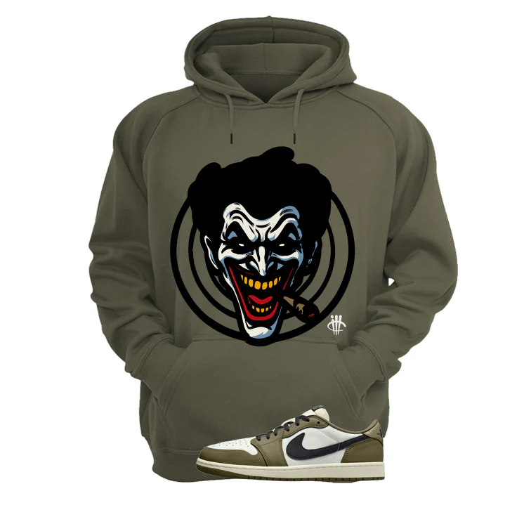 Air Jordan 1 Low OG Medium Olive Matching T-Shirt, Sweatshirts & Hoodies Military Green T-Shirt (Joke The Joker)| illcurrency - Image 3