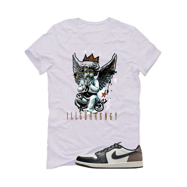 Air Jordan 1 Low OG Mocha White T-Shirt (Graffiti Angel)| illcurrency - Image 2