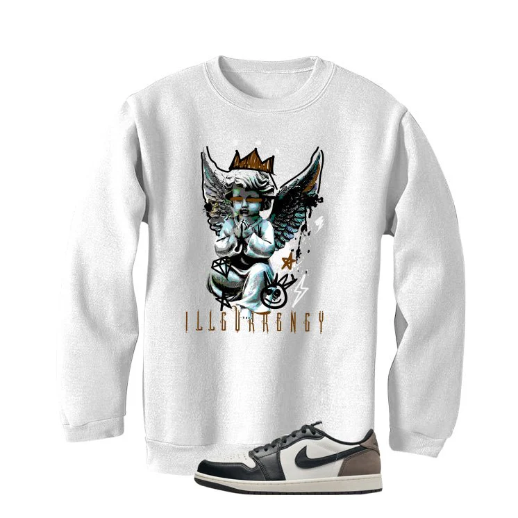 Air Jordan 1 Low OG Mocha White T-Shirt (Graffiti Angel)| illcurrency - Image 4
