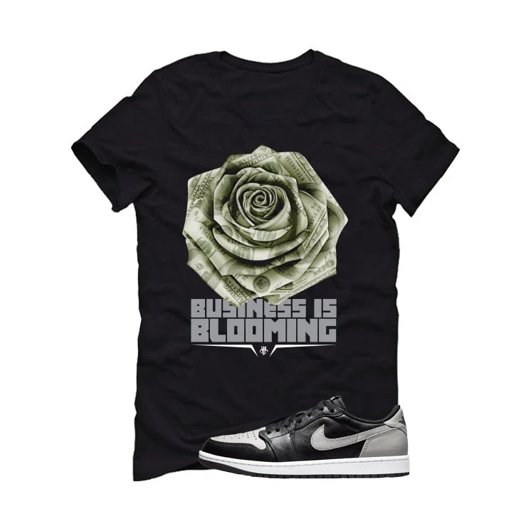 Air Jordan 1 Low OG Shadow Black T-Shirt (Business is Blooming) - Image 2