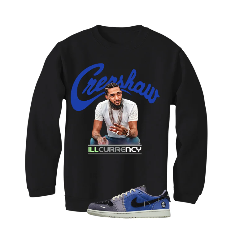 Air Jordan 1 Low OG Voodoo Alternate Matching T-Shirt, Sweatshirts & Hoodies Black T-Shirt (Crenshaw)| illcurrency - Image 4