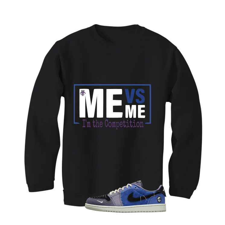Air Jordan 1 Low OG Voodoo Alternate Matching T-Shirt, Sweatshirts & Hoodies Black T-Shirt (Me vs Me)| illcurrency - Image 4