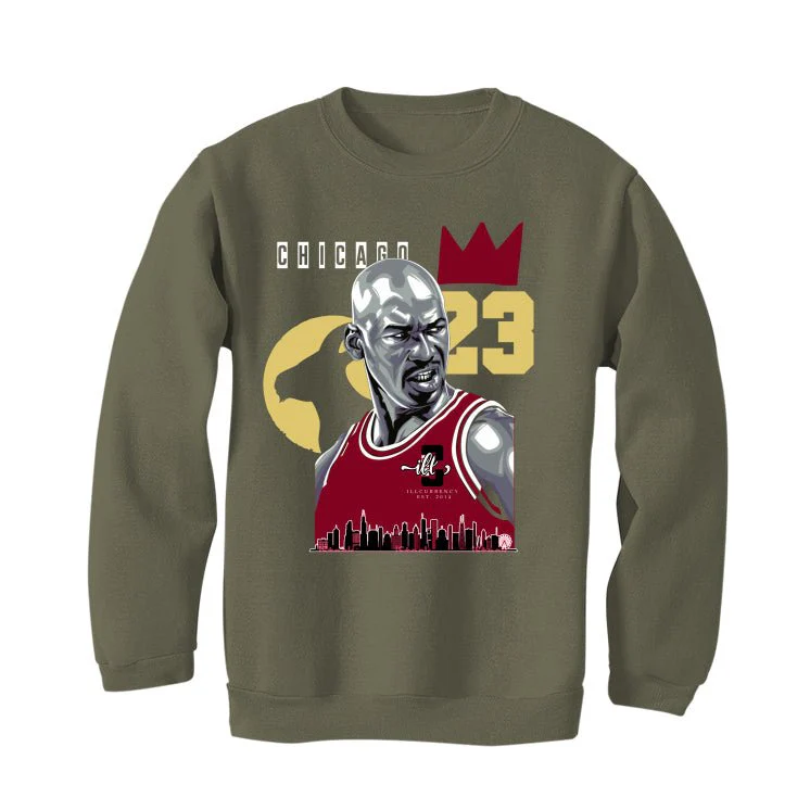 Air Jordan 1 Low OG "Year of the Dragon" | illcurrency Military Green T-Shirt (Chicago 23) - Image 4