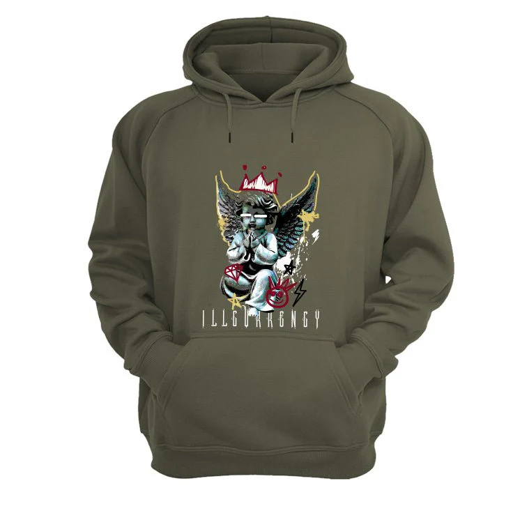 Air Jordan 1 Low OG "Year of the Dragon" | illcurrency Military Green T-Shirt (Graffiti Angel) - Image 3