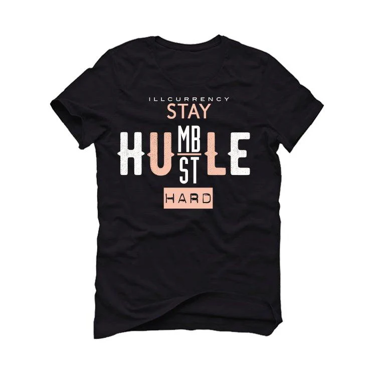 Air Jordan 1 mid arctic orange Black T-Shirt (Stay Humble Hustle Hard) - Image 2