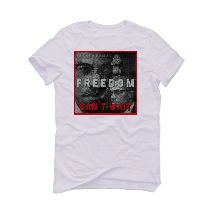 Air Jordan 1 Mid Bred 2022 | ILLCURRENCY White T-Shirt (FREEDOM) - Image 2