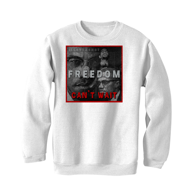 Air Jordan 1 Mid Bred 2022 | ILLCURRENCY White T-Shirt (FREEDOM) - Image 4