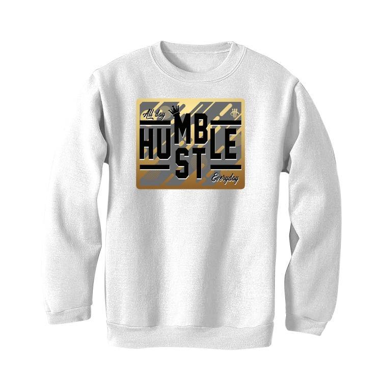 Air Jordan 1 Mid SE “Metallic Gold” 2020 White T-Shirt (ALWAYS HUSTLE) - Image 3