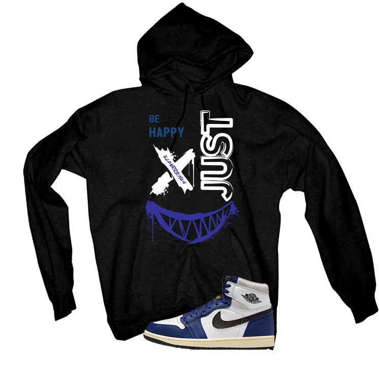 Air Jordan 1 Rare Air Deep Royal Blue Black T-Shirt (Be Happy)| illcurrency - Image 3
