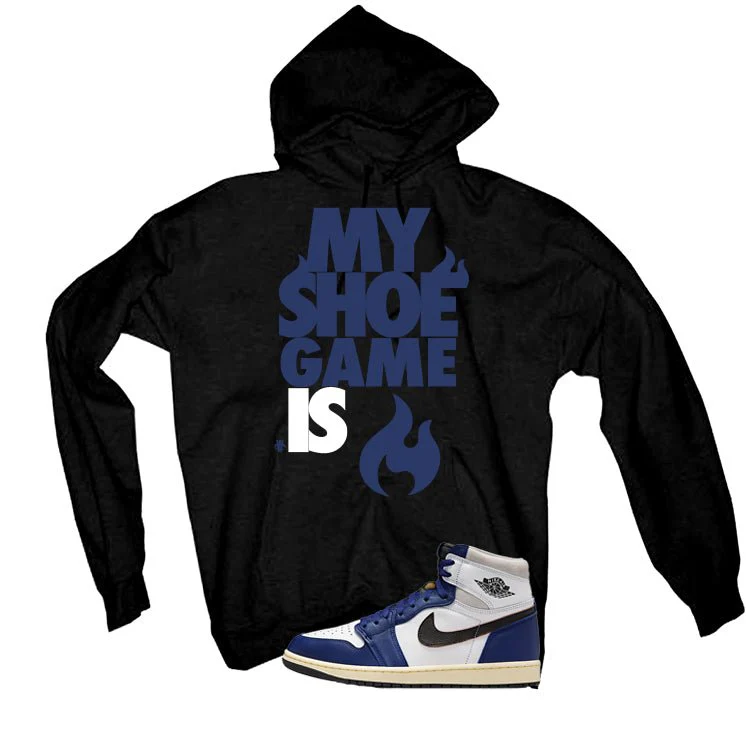 Air Jordan 1 Rare Air Deep Royal Blue Black T-Shirt (My Shoe Game Is)| illcurrency - Image 3