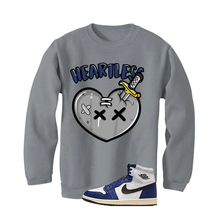 Air Jordan 1 Rare Air Deep Royal Blue Grey T-Shirt (Heartless)| illcurrency - Image 4