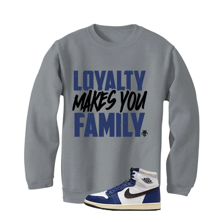 Air Jordan 1 Rare Air Deep Royal Blue Grey T-Shirt (Loyalty)| illcurrency - Image 4