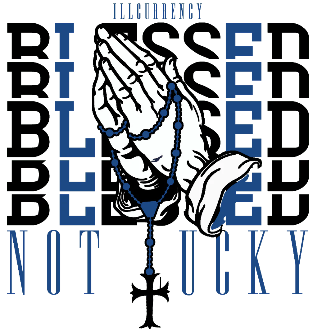 Air Jordan 1 Rare Air Deep Royal Blue White T-Shirt (Blessed not lucky)| illcurrency