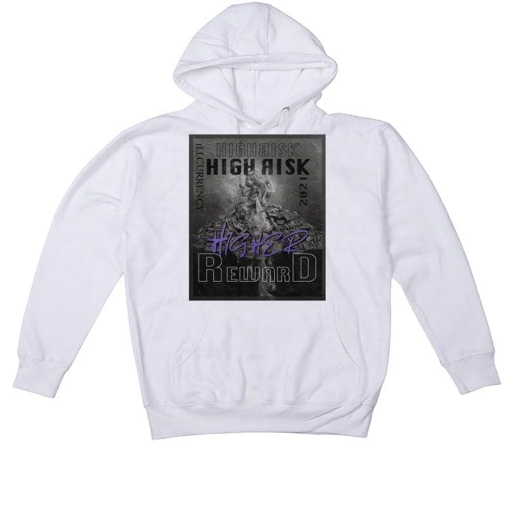 Air Jordan 1 Retro High OG “Court Purple” 2021 White T-Shirt (HIGHER REWARD) - Image 3