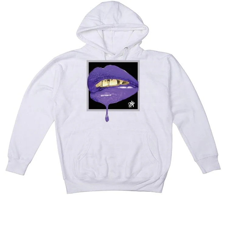 Air Jordan 1 Retro High OG “Court Purple” 2021 White T-Shirt (LIPSTICK) - Image 3