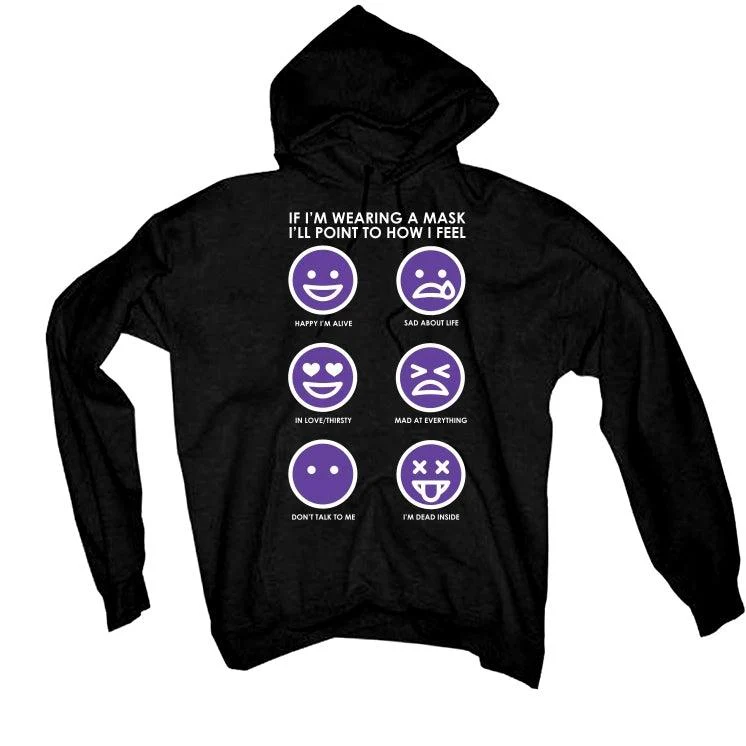 Air Jordan 1 Retro High OG “Court Purple” Black T-Shirt (Feelings) - Image 2