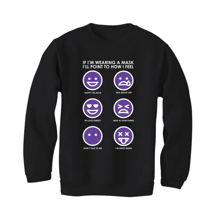 Air Jordan 1 Retro High OG “Court Purple” Black T-Shirt (Feelings) - Image 3