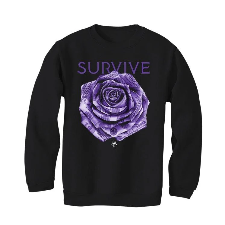 Air Jordan 1 Retro High OG “Court Purple” Black T-Shirt (Survive) - Image 4