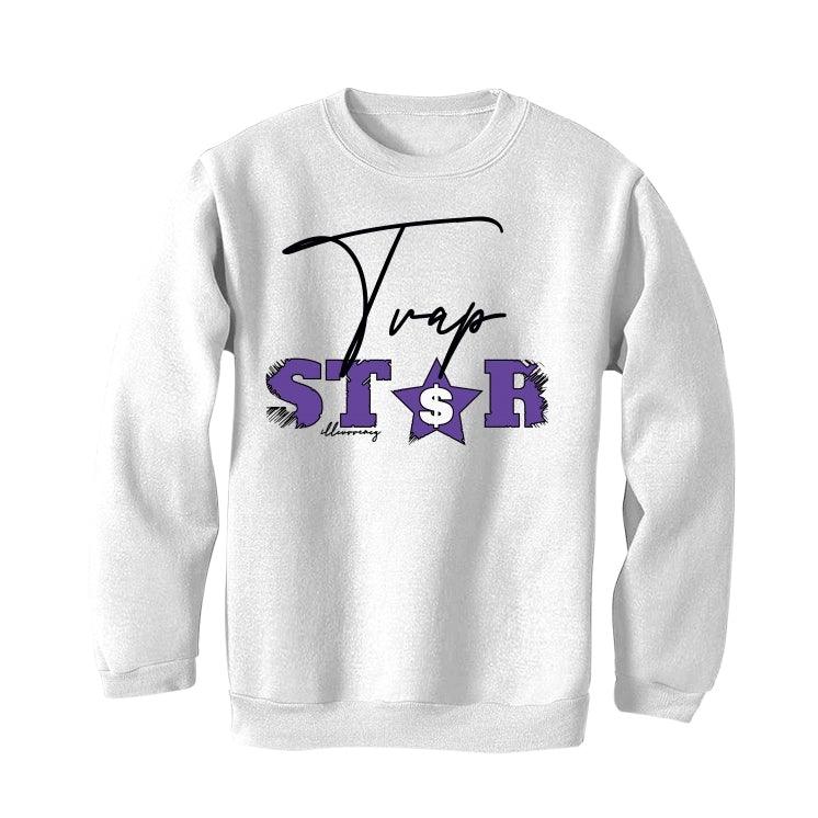 Air Jordan 1 Retro High OG “Court Purple” White T-Shirt (Trap Star) - Image 3