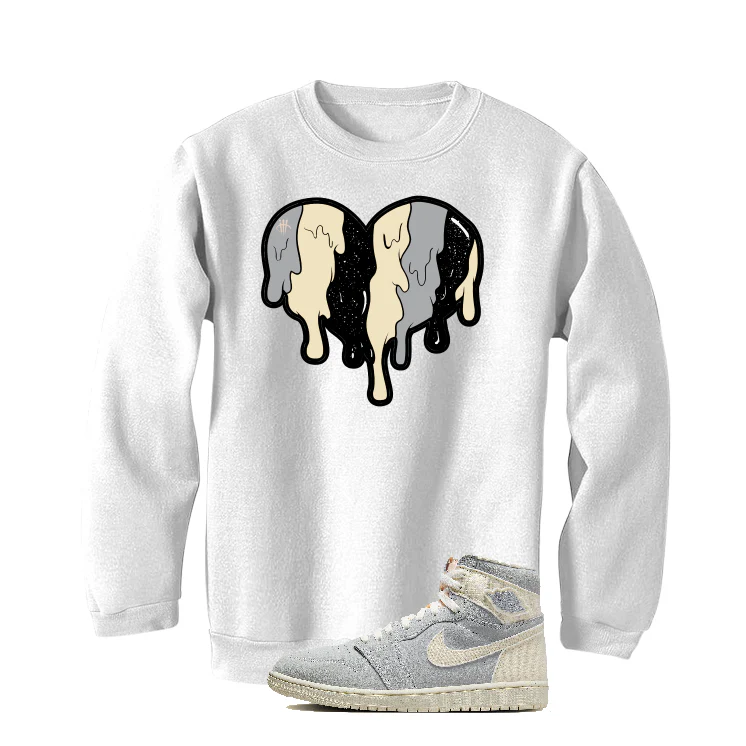 Air Jordan 1 Retro High OG Craft "Ivory" | illcurrency White T-Shirt (Heart) - Image 4