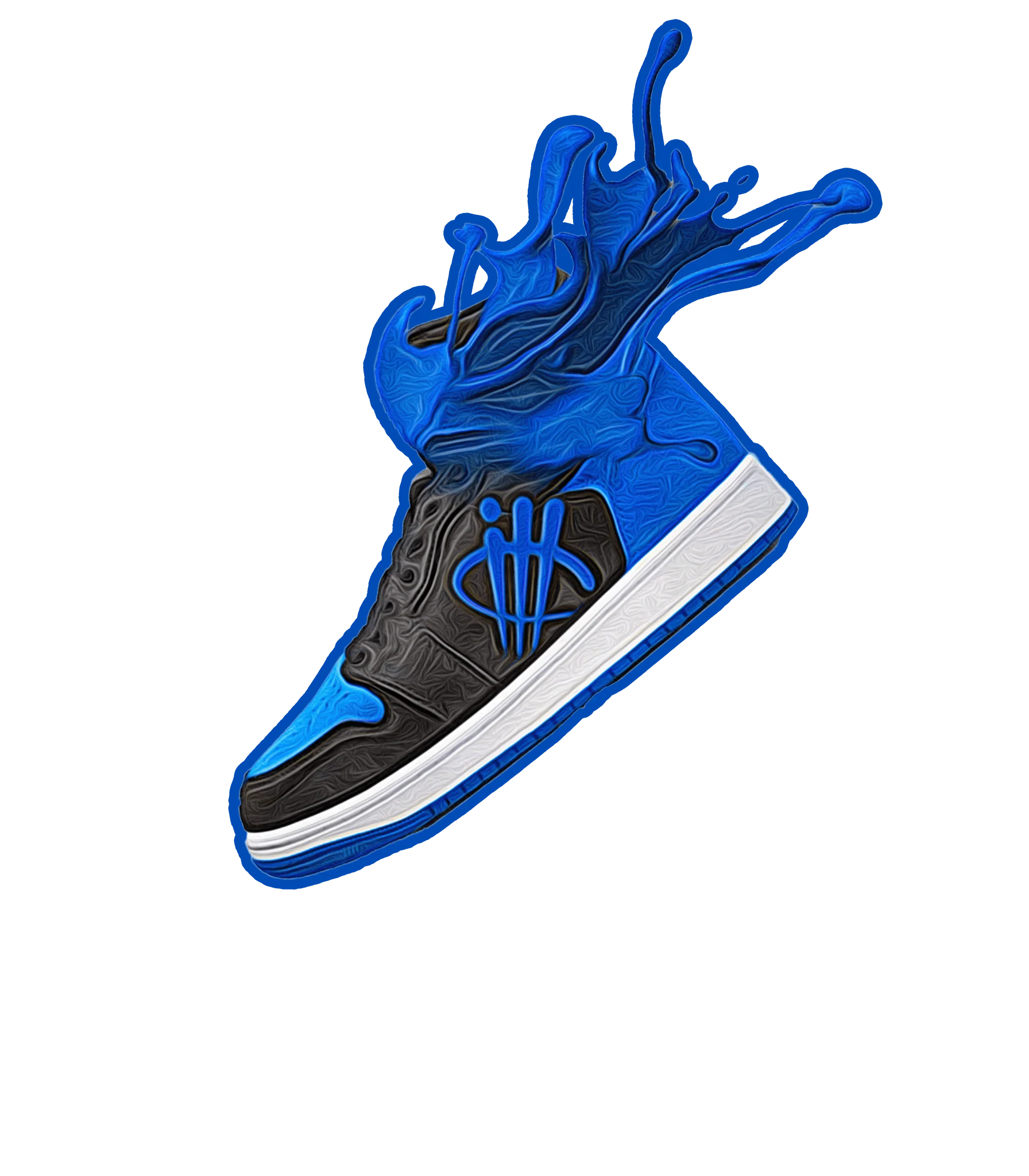 Air Jordan 1 Royal Reimagined Black T-Shirt (SPLASH)