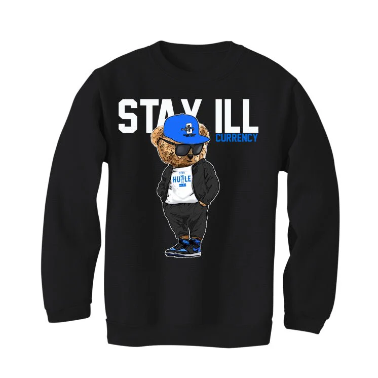 Air Jordan 1 Royal Reimagined | Illcurrency Black T-Shirt (Stay ill Bear) - Image 4