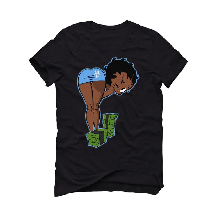 Air Jordan 1 "UNC Toe" | illcurrency Black T-Shirt (BOO) - Image 2