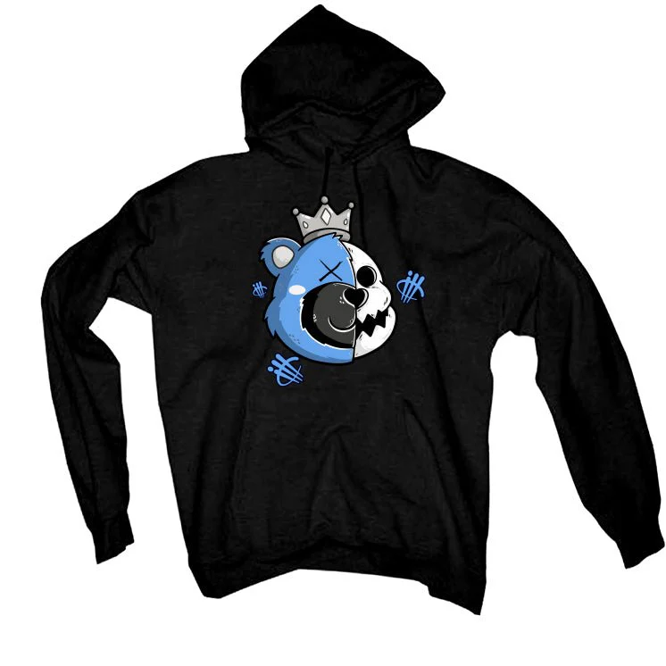 Air Jordan 1 "UNC Toe" | illcurrency Black T-Shirt (HALF KING BEAR) - Image 3
