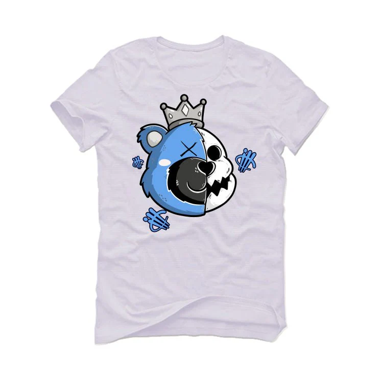 Air Jordan 1 "UNC Toe" | illcurrency White T-Shirt (HALF KING BEAR) - Image 2