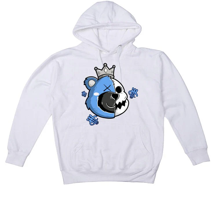 Air Jordan 1 "UNC Toe" | illcurrency White T-Shirt (HALF KING BEAR) - Image 3