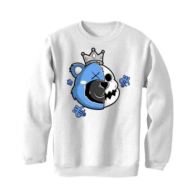 Air Jordan 1 "UNC Toe" | illcurrency White T-Shirt (HALF KING BEAR) - Image 4