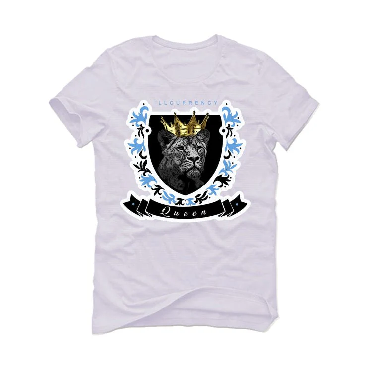 Air Jordan 1 "UNC Toe" | illcurrency White T-Shirt (Queen) - Image 2