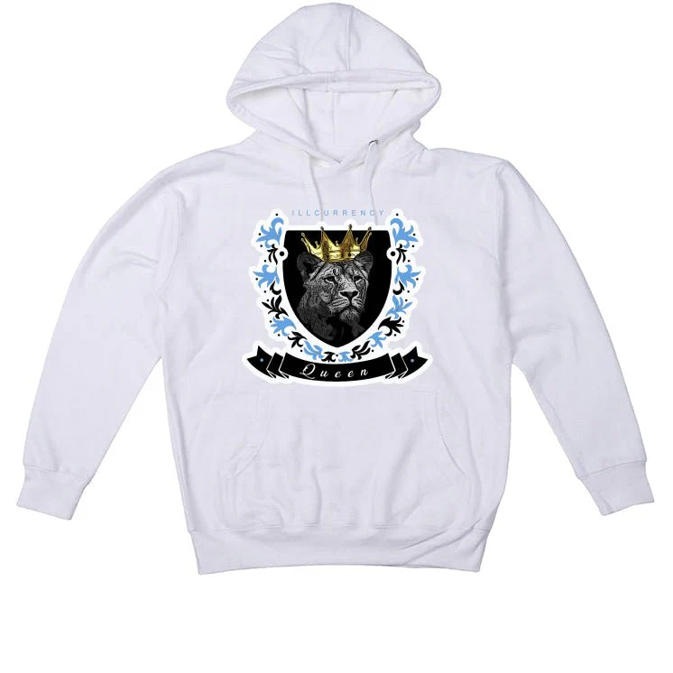 Air Jordan 1 "UNC Toe" | illcurrency White T-Shirt (Queen) - Image 3