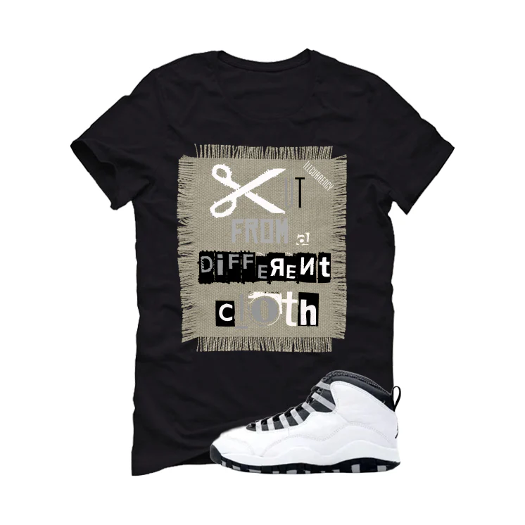 Air Jordan 10 OG Steel Black T-Shirt (Cut from a different cloth)| illcurrency - Image 2