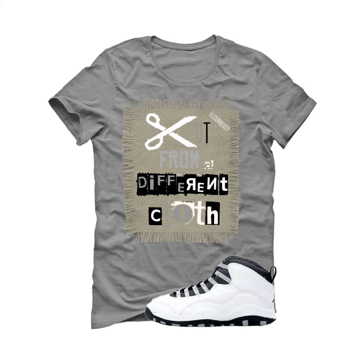 Air Jordan 10 OG Steel Grey T-Shirt (Cut from a different cloth)| illcurrency - Image 2