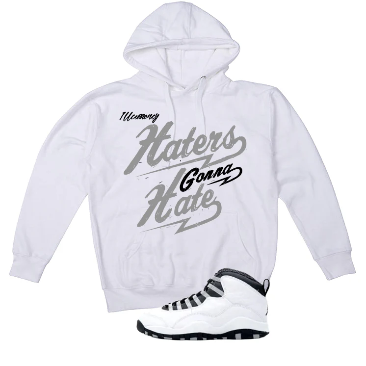 Air Jordan 10 OG Steel White T-Shirt (Haters gonna hate)| illcurrency - Image 3