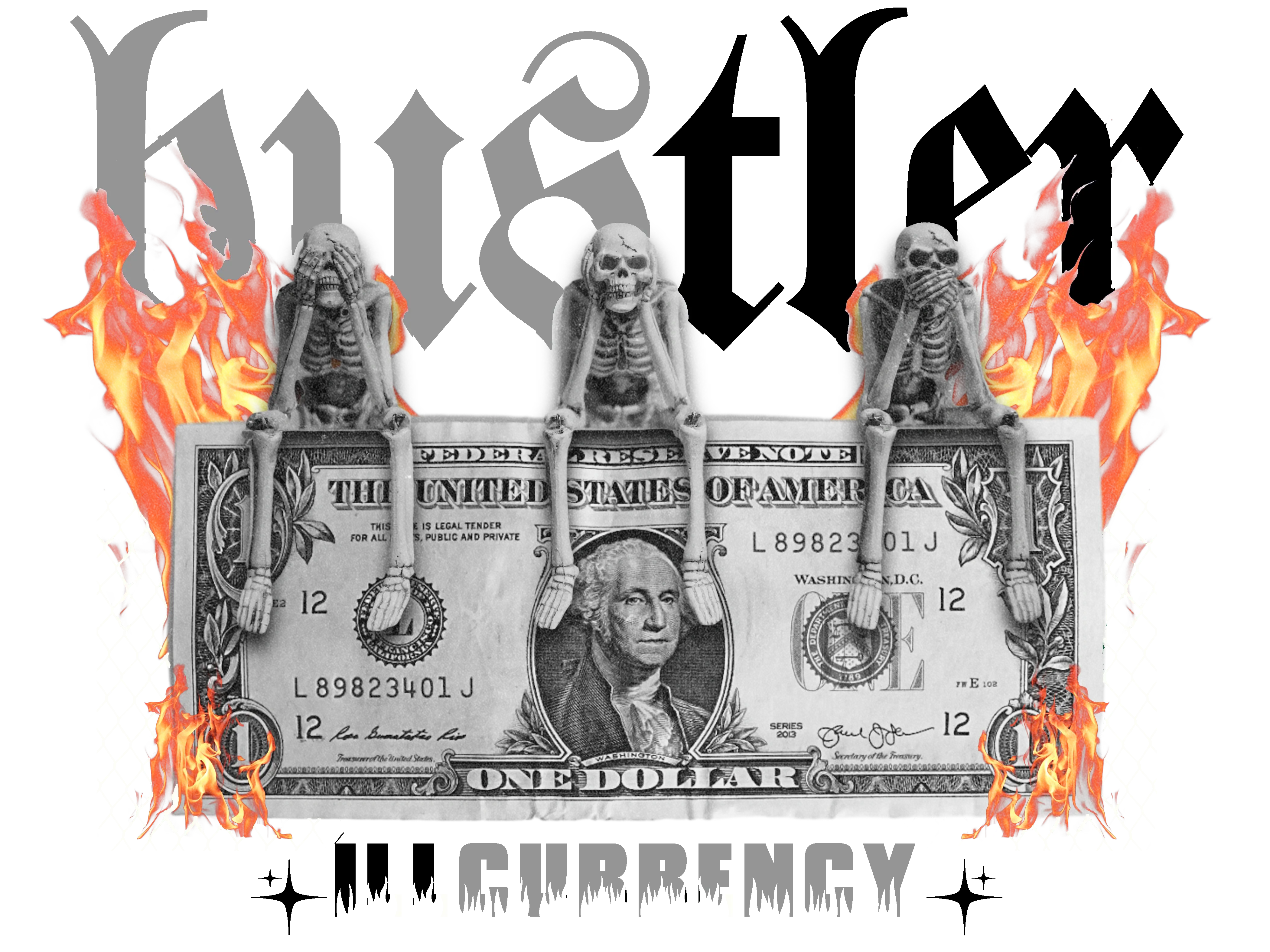 Air Jordan 10 OG Steel White T-Shirt (See No Evil Hustler)| illcurrency