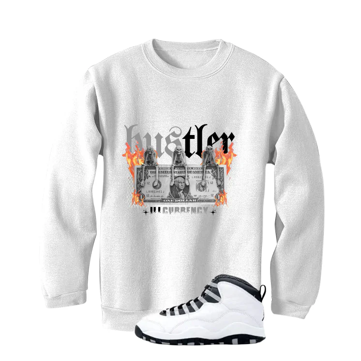 Air Jordan 10 OG Steel White T-Shirt (See No Evil Hustler)| illcurrency - Image 4