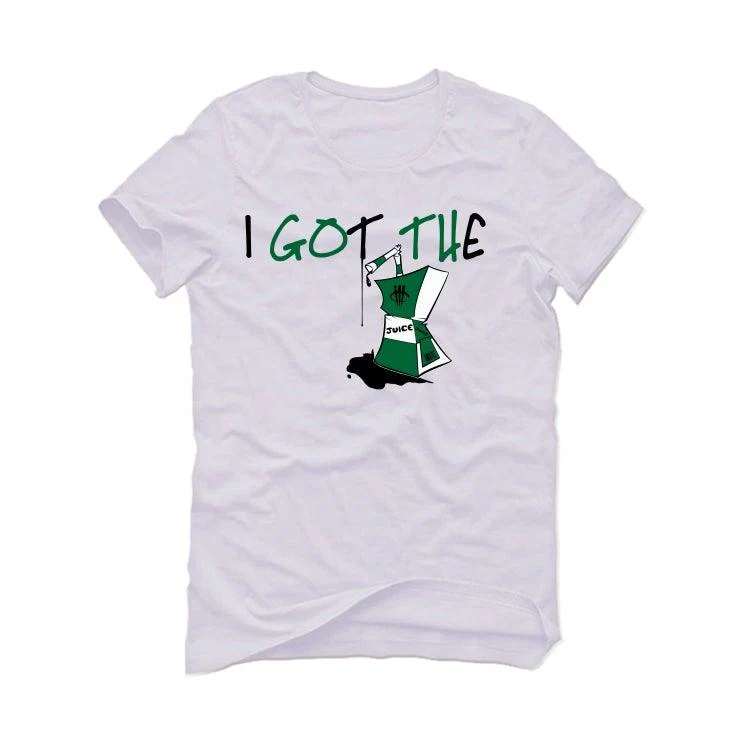 Air Jordan 10 “Seattle” Retro 2019 White T-Shirt (I got the juice) - Image 2