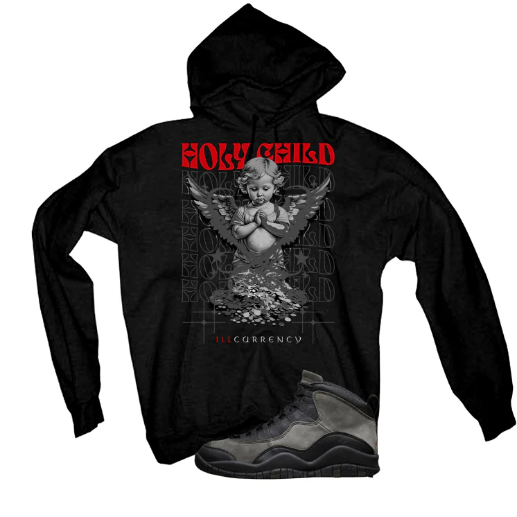 Air Jordan 10 Shadow Matching T-Shirt, Sweatshirts & Hoodies Black T-Shirt (Holy Child)| illcurrency - Image 3
