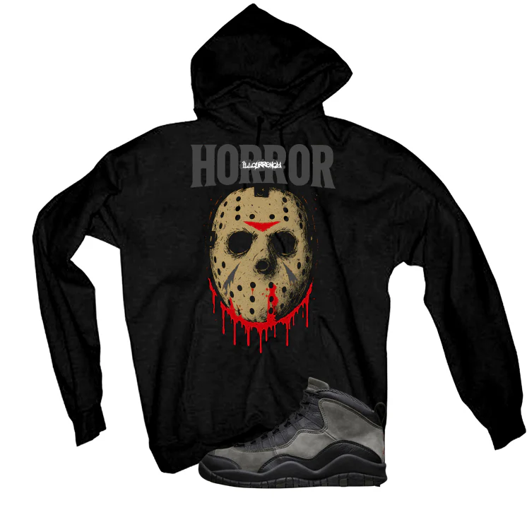 Air Jordan 10 Shadow Matching T-Shirt, Sweatshirts & Hoodies Black T-Shirt (Jason Horror)| illcurrency - Image 3
