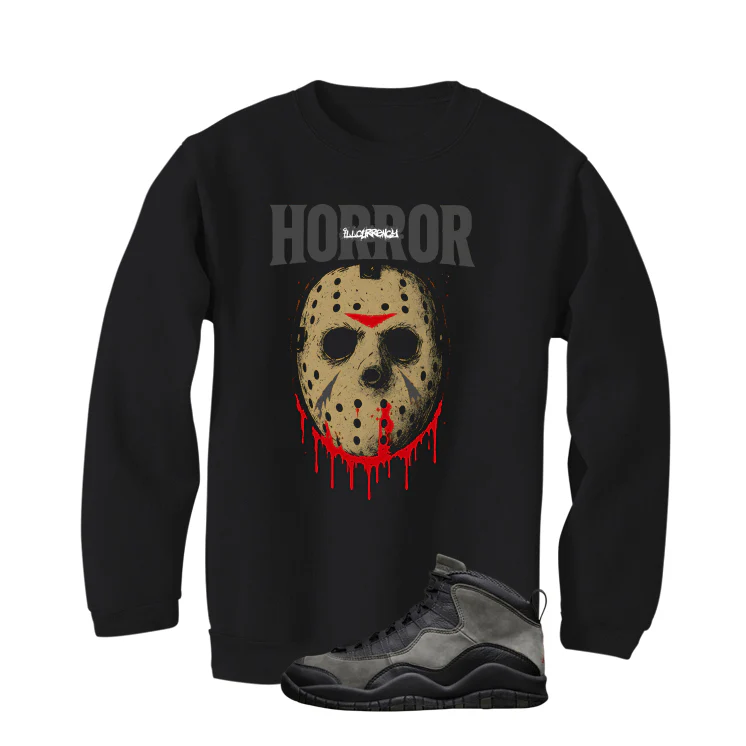 Air Jordan 10 Shadow Matching T-Shirt, Sweatshirts & Hoodies Black T-Shirt (Jason Horror)| illcurrency - Image 4