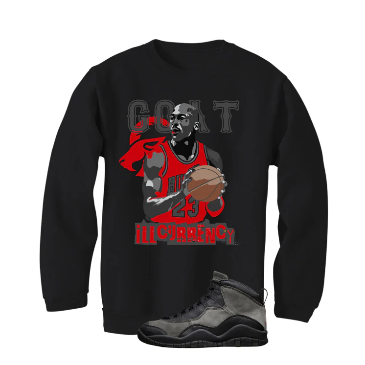 Air Jordan 10 Shadow Matching T-Shirt, Sweatshirts & Hoodies Black T-Shirt (MJ GOAT)| illcurrency - Image 4