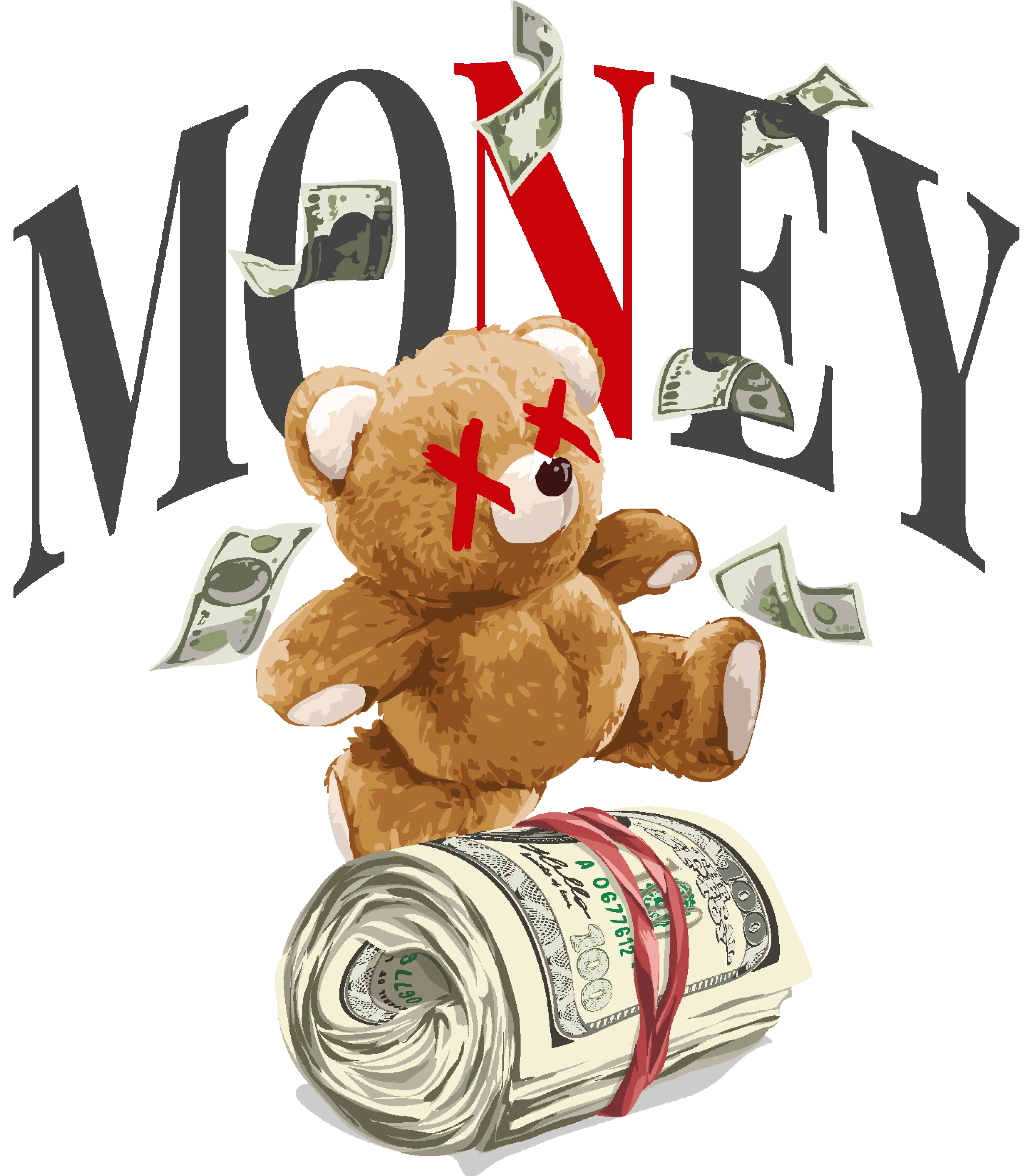 Air Jordan 10 Shadow Matching T-Shirt, Sweatshirts & Hoodies Black T-Shirt (Money Bear)| illcurrency