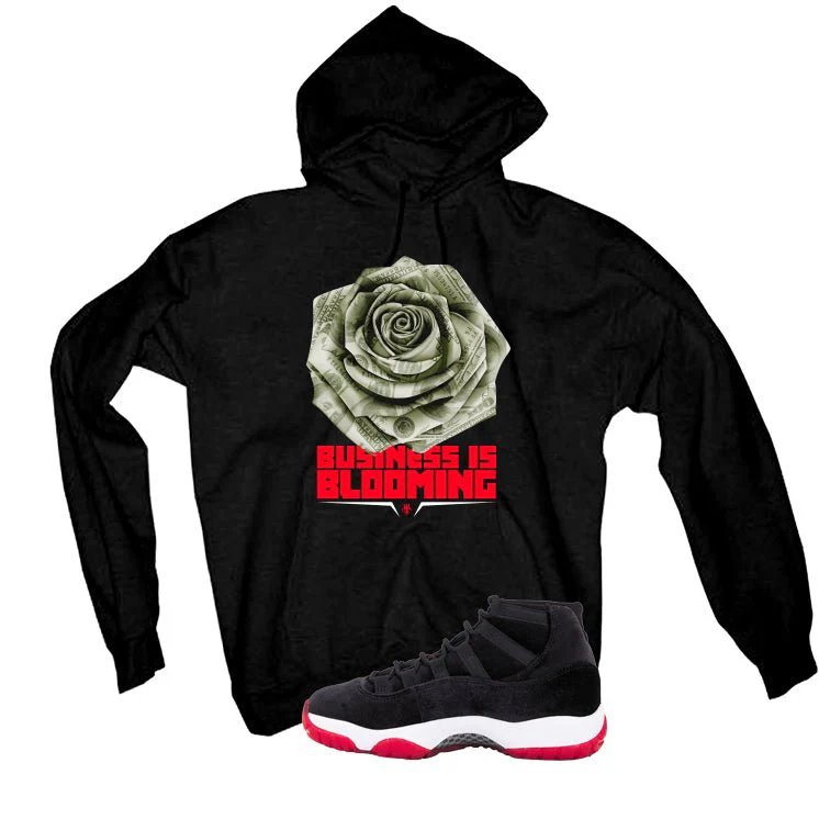 Air Jordan 11 Bred Velvet Black T-Shirt (Business is Blooming)| illcurrency - Image 3